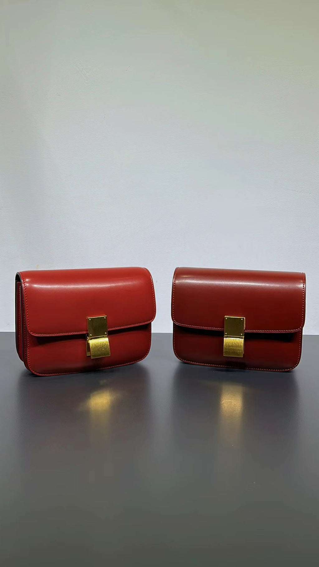 Genuine Leather Minimal Box Crossbody Bag Women Handbag