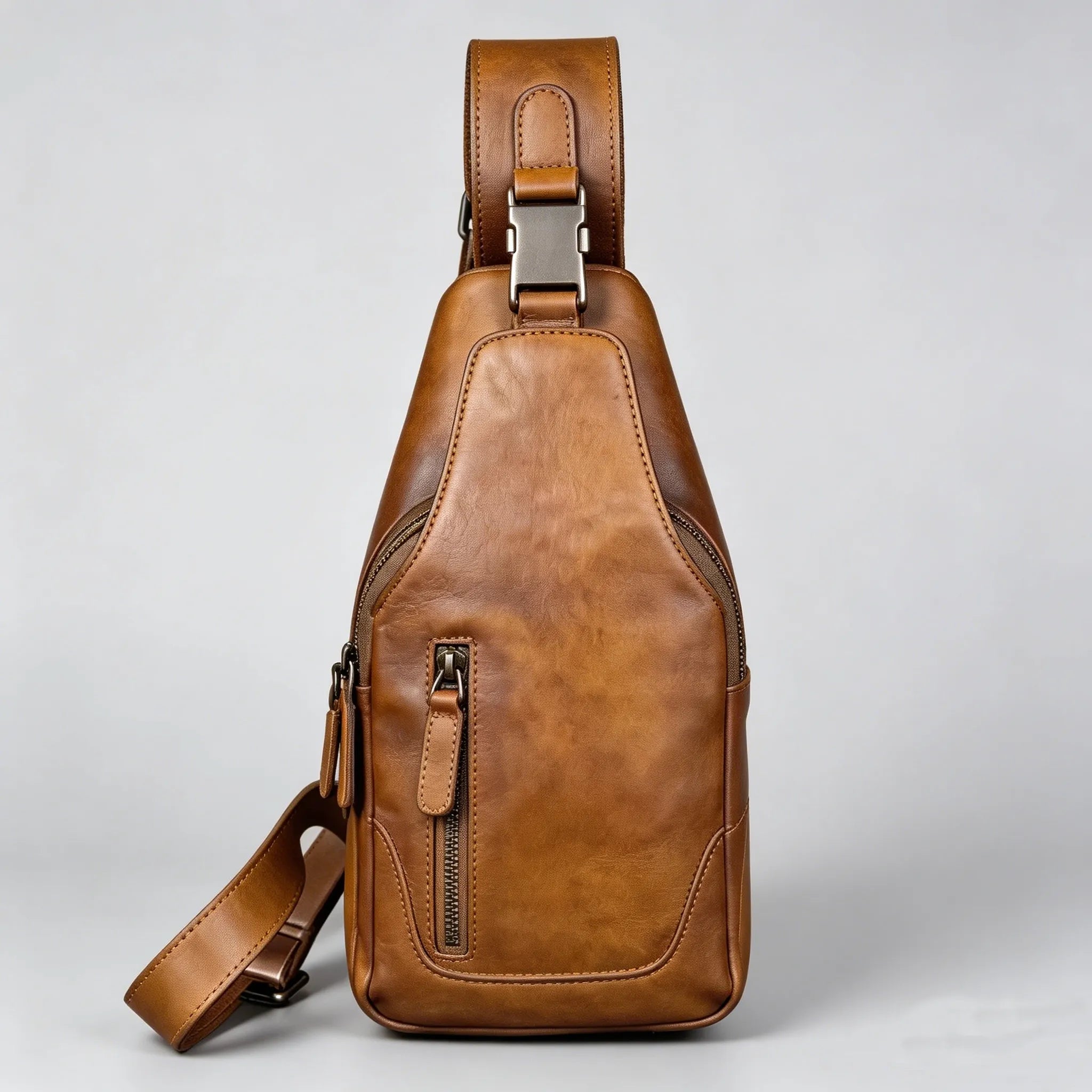 Handcrafted Crossbody Chest Pack Leather Sling Bag