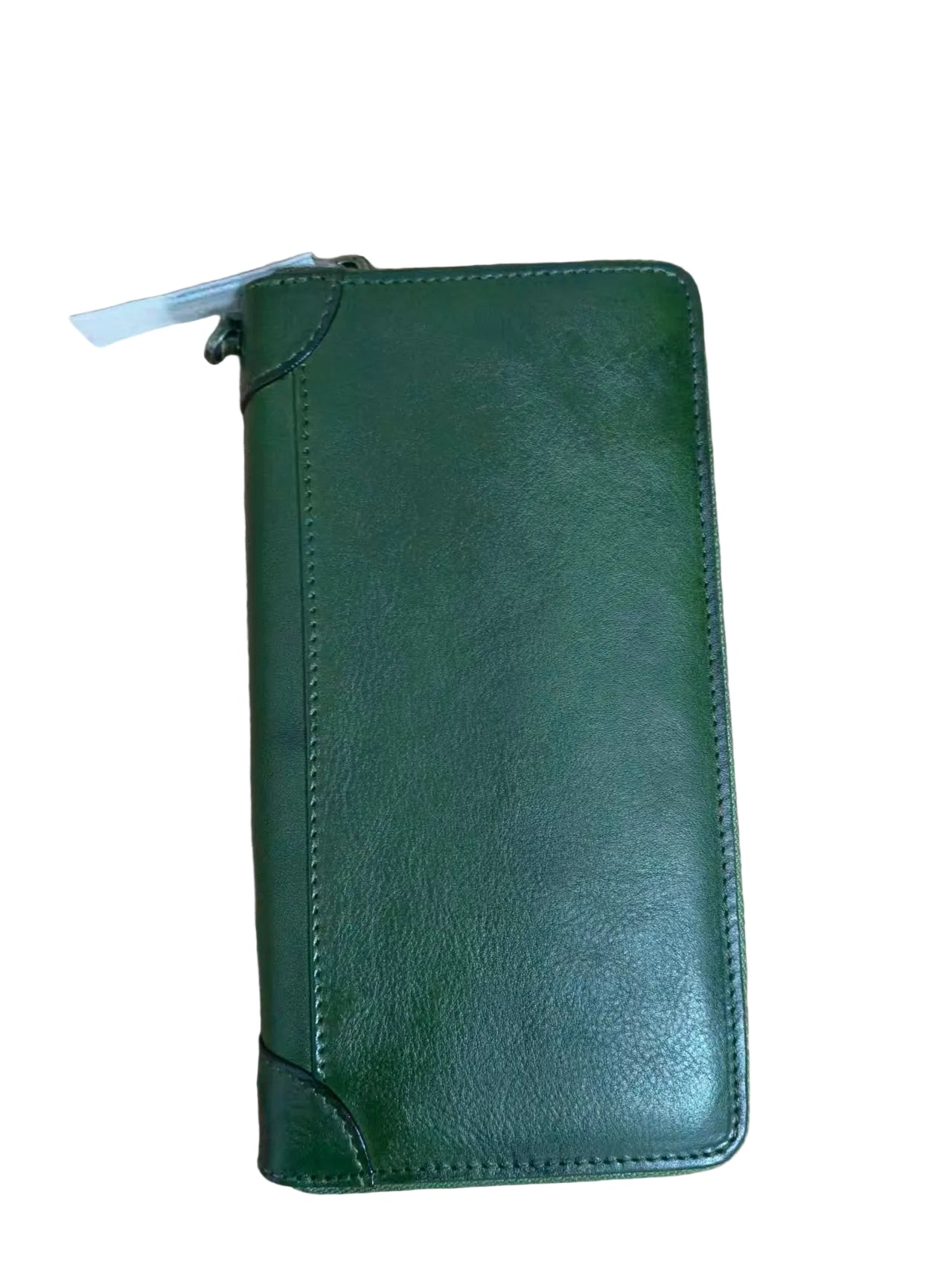 Leather Zipper Women Wallet Long Purse Handmade Clutch