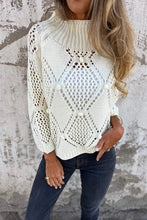 Load image into Gallery viewer, Loose Hollow Round Neck Casual Knitted Sweater
