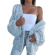 Load image into Gallery viewer, Chunky Oversized Cable Knit Baggy Sleeve Cardigan
