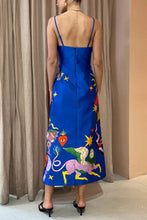 Load image into Gallery viewer, Unique Printed Spaghetti Straps Midi Dress
