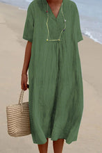 Load image into Gallery viewer, Casual Simplicity V Neck Short Sleeve Dress
