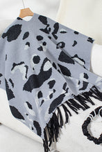 Load image into Gallery viewer, Leopard Print Tassel Hem Loose Knitted Shawl
