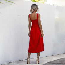 Load image into Gallery viewer, Simple Straps A-line Midi Dress
