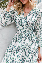 Load image into Gallery viewer, Fashion Print V Neck Long Sleeves Midi Dress
