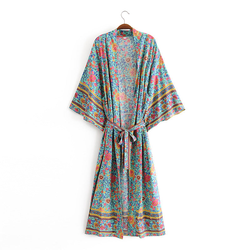 Boho Loose Print Kimono Cover up