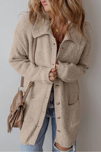 Load image into Gallery viewer, Simple Collared Button Up Long Cardigan with Pocket
