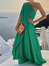 Load image into Gallery viewer, Loose One Shoulder A-line Maxi Dress
