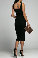 Load image into Gallery viewer, Sexy Square Collar Bodycon Midi Dress

