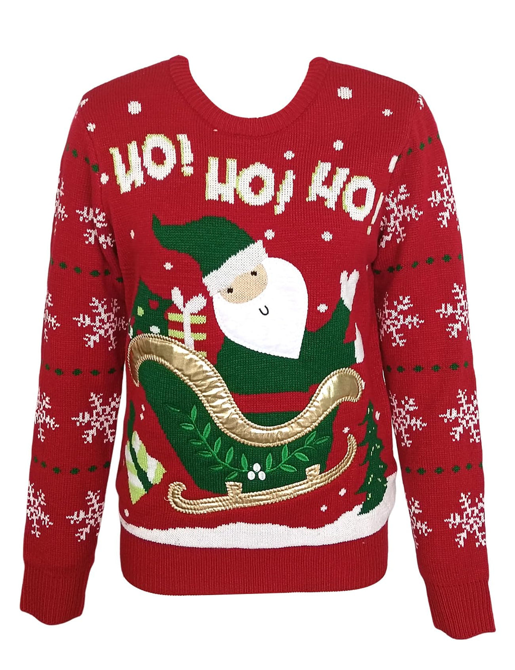 Santa Graphic Round Neck Long Sleeve Sweater
