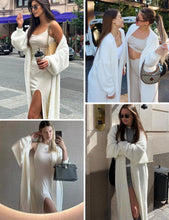 Load image into Gallery viewer, Fuzzy Long Sleeves Robe Cardigan
