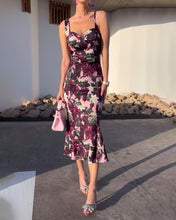 Load image into Gallery viewer, Sexy Flower Fishtail Midi Dress
