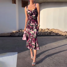 Load image into Gallery viewer, Sexy Flower Fishtail Midi Dress
