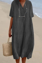 Load image into Gallery viewer, Casual Simplicity V Neck Short Sleeve Dress
