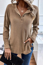Load image into Gallery viewer, Stylish Buttoned Long Sleeve Top
