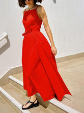 Load image into Gallery viewer, Refined Pockets Spaghetti Straps Tied Waist Maxi Dress

