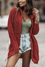 Load image into Gallery viewer, Classic Hoodied Pocket Cardigan Sweater
