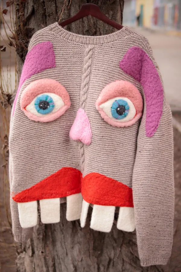 Cute Ugly Sweater Knit Cardigan