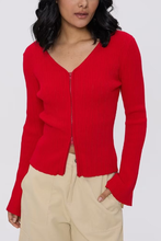 Load image into Gallery viewer, Sexy V-neck Knitted Cardigan Slim Sweater
