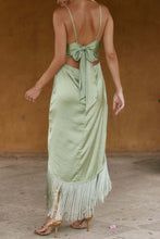 Load image into Gallery viewer, Sexy Asymmetrical Strapless Irregular Tassels Midi Dress
