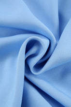 Load image into Gallery viewer, Elegant Blue Flounce Slit Back Midi Dress
