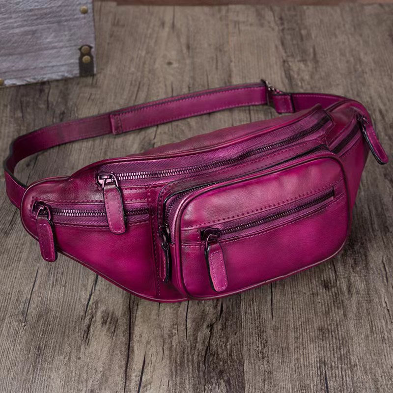 Leather Hip Belt Bag Waist Fanny Pack Bag