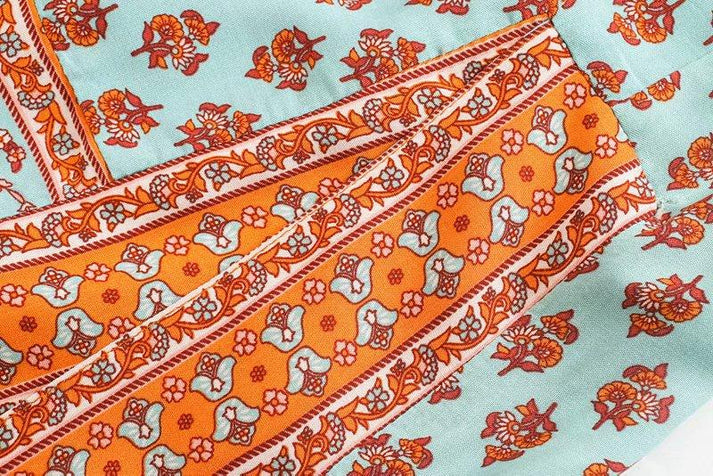 Boho Floral Patterns Kimono Cover Up