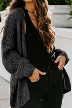 Load image into Gallery viewer, Simple Drop Shoulder Open Front Knit Oversized Sweater Cardigan
