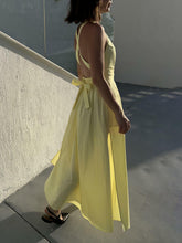 Load image into Gallery viewer, Refined Pockets Spaghetti Straps Tied Waist Maxi Dress
