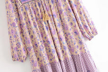 Load image into Gallery viewer, Boho Floral Print Long Sleeve Loose Maxi Dress
