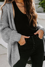 Load image into Gallery viewer, Simple Drop Shoulder Open Front Knit Oversized Sweater Cardigan
