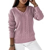 Cozy Long Sleeve Cable Knitted Sweater