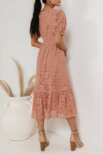 Load image into Gallery viewer, Lace Buttons V Neck A Line Midi Dress
