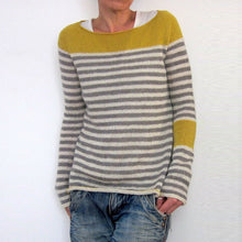 Load image into Gallery viewer, Long Sleeves Striped Color Block Sweater

