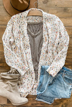 Load image into Gallery viewer, Dotted Multicolor Cream Knit Long Sleeve Cardigan
