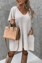 Load image into Gallery viewer, Casual Solid Pocket Short Sleeve Sweater Top
