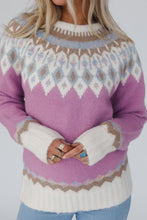 Load image into Gallery viewer, Christmas Thickened Round Neck Long Sleeve Knitted  Icelandic Sweater

