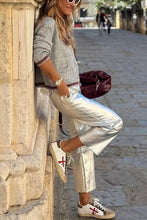 Load image into Gallery viewer, Grey Trimmed Long Sleeves Cardigan
