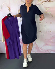 Load image into Gallery viewer, Simple Short Sleeve Mini Dress
