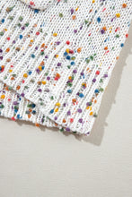 Load image into Gallery viewer, Dotted Multicolor Cream Knit Long Sleeve Cardigan

