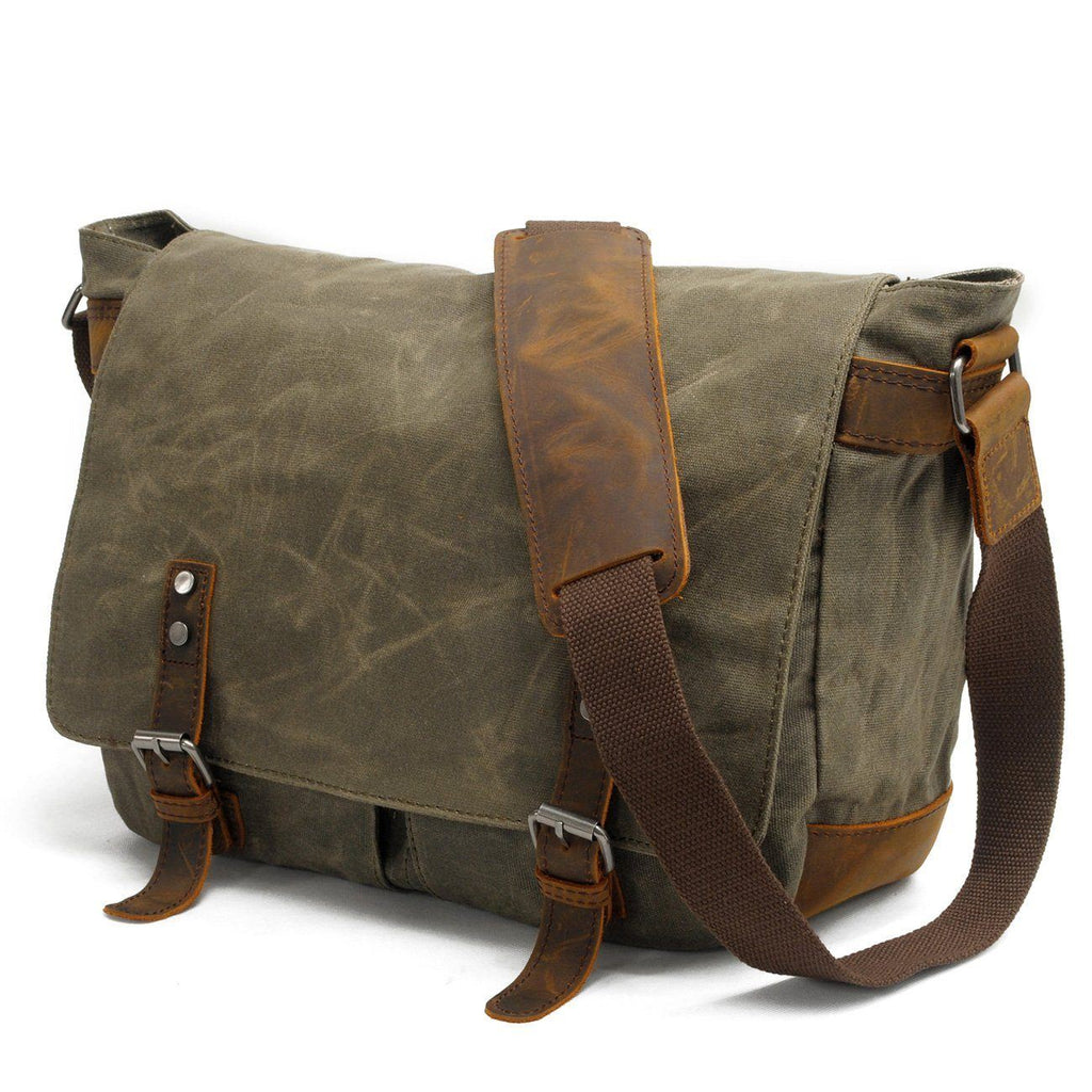 Army Green Canvas Messenger Bag Shoulder Bag