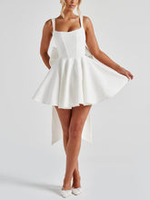 Load image into Gallery viewer, Pricess Square Neck Bow Mini Dress
