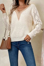 Load image into Gallery viewer, Loose Casual Lace Patchwork Pullover Sweater
