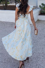 Load image into Gallery viewer, Vintage Elegant Print Split Front Maxi Dress
