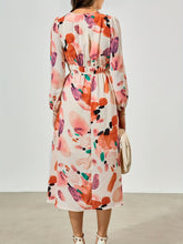 Load image into Gallery viewer, Casual Floral V Neck Long Sleeve Dress
