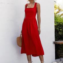 Load image into Gallery viewer, Simple Straps A-line Midi Dress
