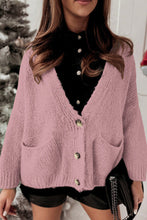 Load image into Gallery viewer, Simple V-neck Pockets Long Sleeve Loose Sweater
