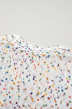 Load image into Gallery viewer, Dotted Multicolor Cream Knit Long Sleeve Cardigan

