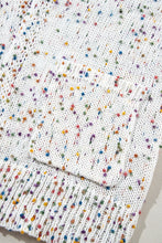 Load image into Gallery viewer, Dotted Multicolor Cream Knit Long Sleeve Cardigan
